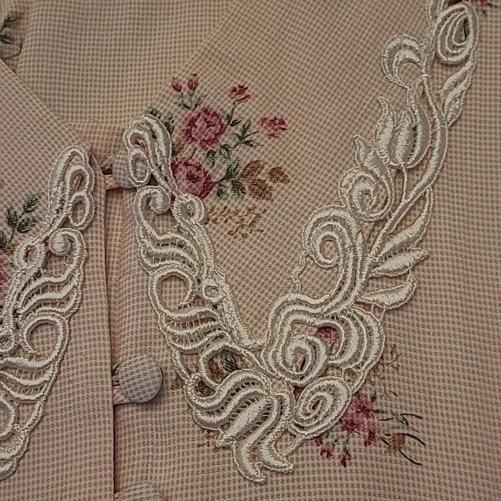 LIKE NEW VTG ULTRA DRESS Floral Kitschy Rose Print - Picture 8 of 14
